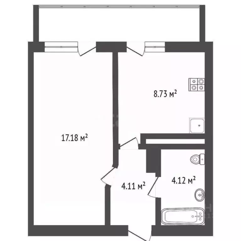 1-к кв. Севастополь ул. Челнокова, 19 (35.5 м) - Фото 2