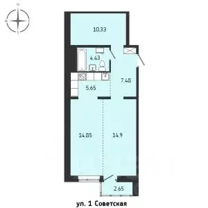 2-к кв. Иркутская область, Иркутск Советская ул., 115/1 (60.29 м) - Фото 0