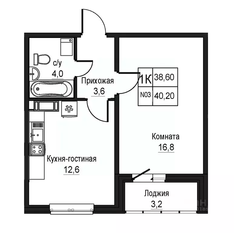 1-к кв. Нижегородская область, Нижний Новгород Торпедо жилой комплекс ... - Фото 1