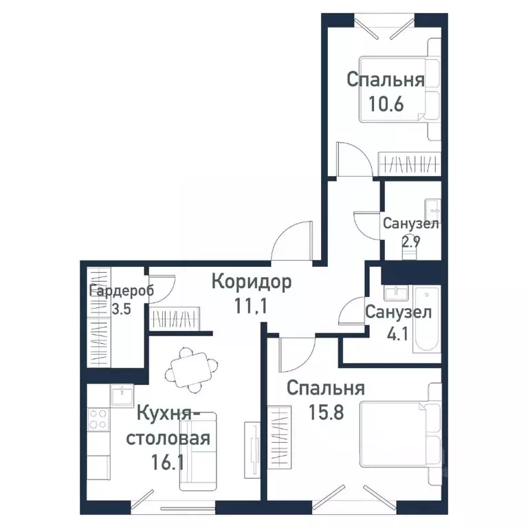 2-к кв. Челябинская область, Челябинский городской округ, пос. ... - Фото 0