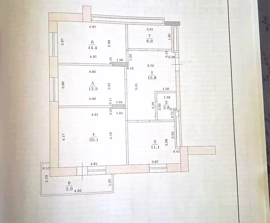 3-к кв. Татарстан, Казань просп. Ямашева, 103а (85.9 м) - Фото 2
