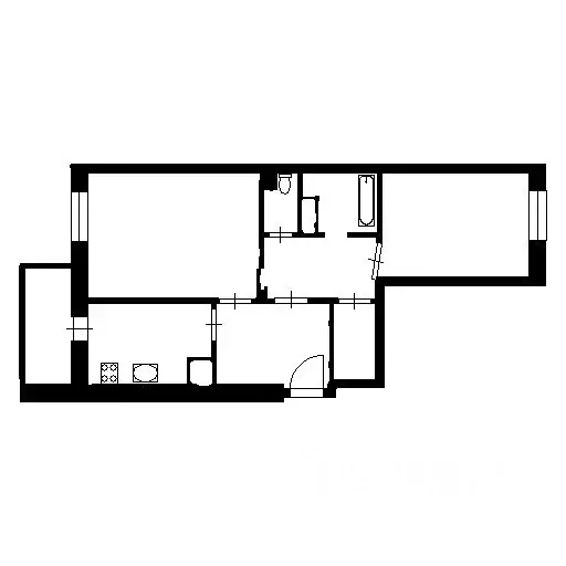 2-к кв. Башкортостан, Уфа Бакалинская ул., 25 (60.4 м) - Фото 1
