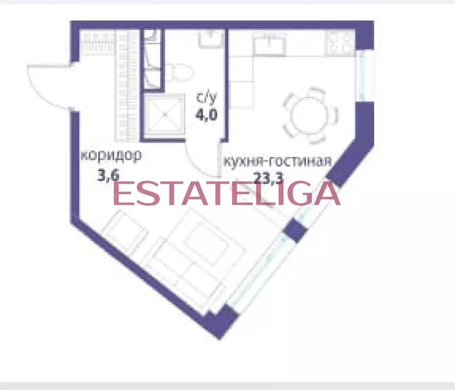 1-к кв. Москва ул. Крузенштерна, 3к3 (30.6 м) - Фото 2