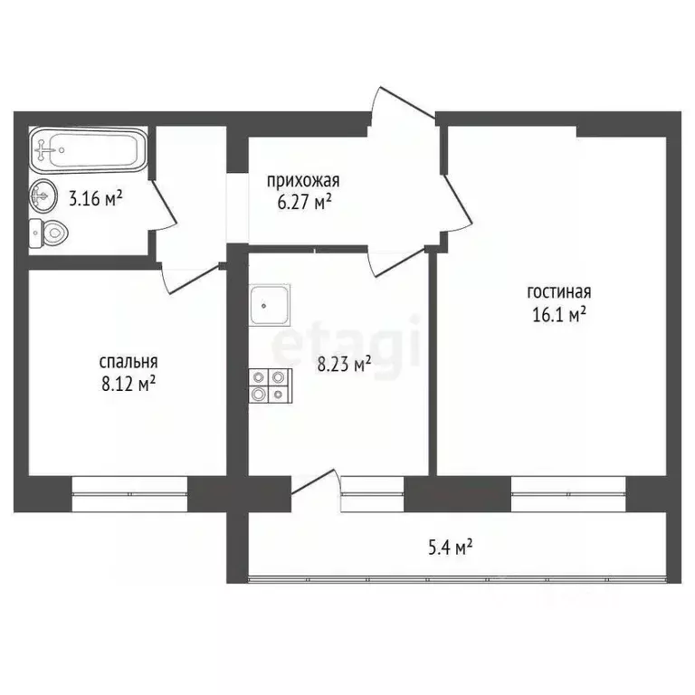 2-к кв. Марий Эл, Медведевский район, Шойбулакское с/пос, с. Шойбулак ... - Фото 1