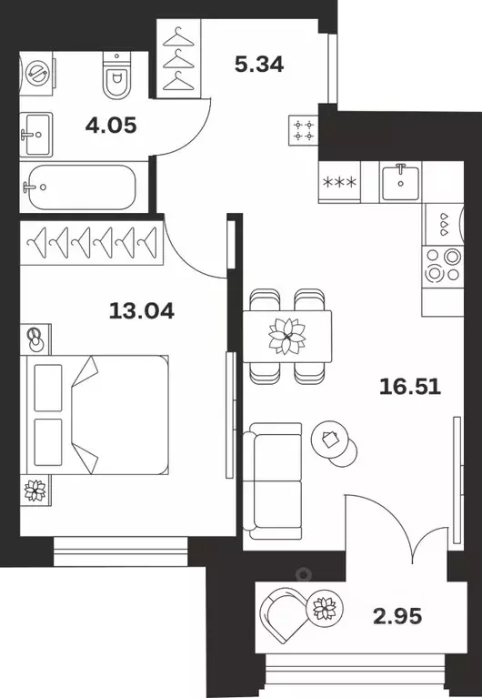 1-к кв. Тульская область, Тула ул. Каракозова (41.89 м) - Фото 1