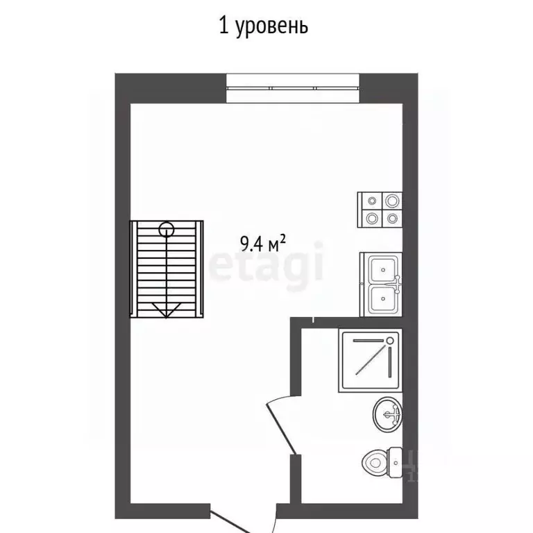 Студия Москва ул. Клары Цеткин, 3 (10.0 м) - Фото 2