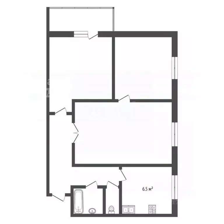 3-к кв. Москва аллея Жемчуговой, 1К1 (50.0 м) - Фото 1