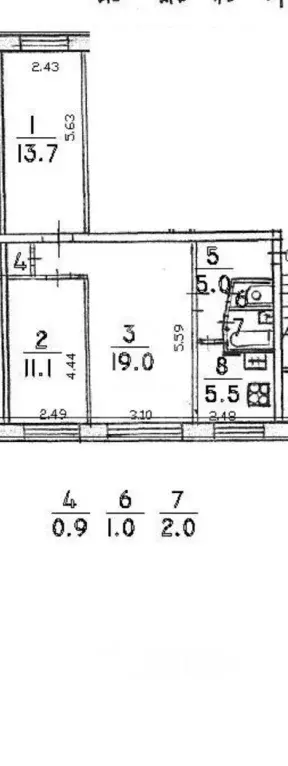 3-к кв. Санкт-Петербург ул. Партизана Германа, 28 (58.2 м) - Фото 2