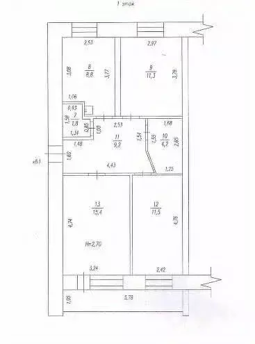 Дом в Кемеровская область, Таштагол ул. Баумана, 15В (123 м) - Фото 2