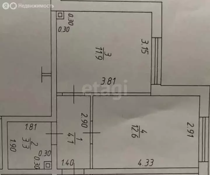 1-комнатная квартира: Анапа, улица Ленина, 185Ак3 (32 м) - Фото 1