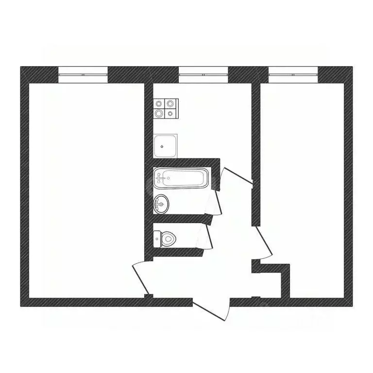 2-к кв. Нижегородская область, Дзержинск ул. Черняховского, 33 (43.2 ... - Фото 1