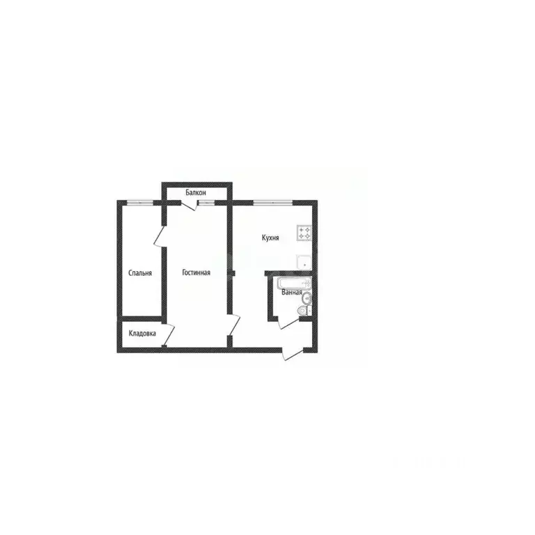 2-к кв. Смоленская область, Смоленск ул. Фурманова, 33 (43.7 м) - Фото 1