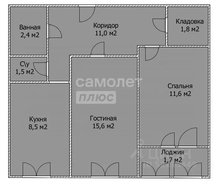 2-к кв. Башкортостан, Стерлитамак Южный мкр, ул. Суханова, 24 (54.1 м) - Фото 1