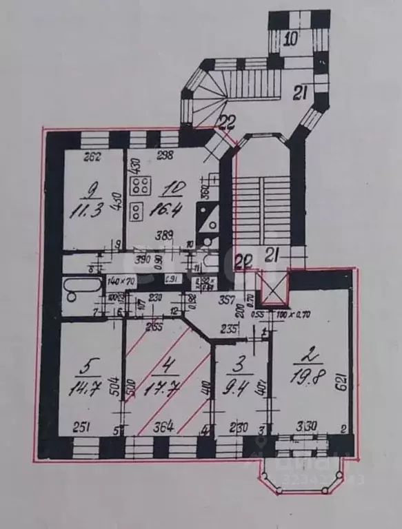 Комната Санкт-Петербург 10-я Васильевского острова линия, 27/45 (17.7 ... - Фото 1