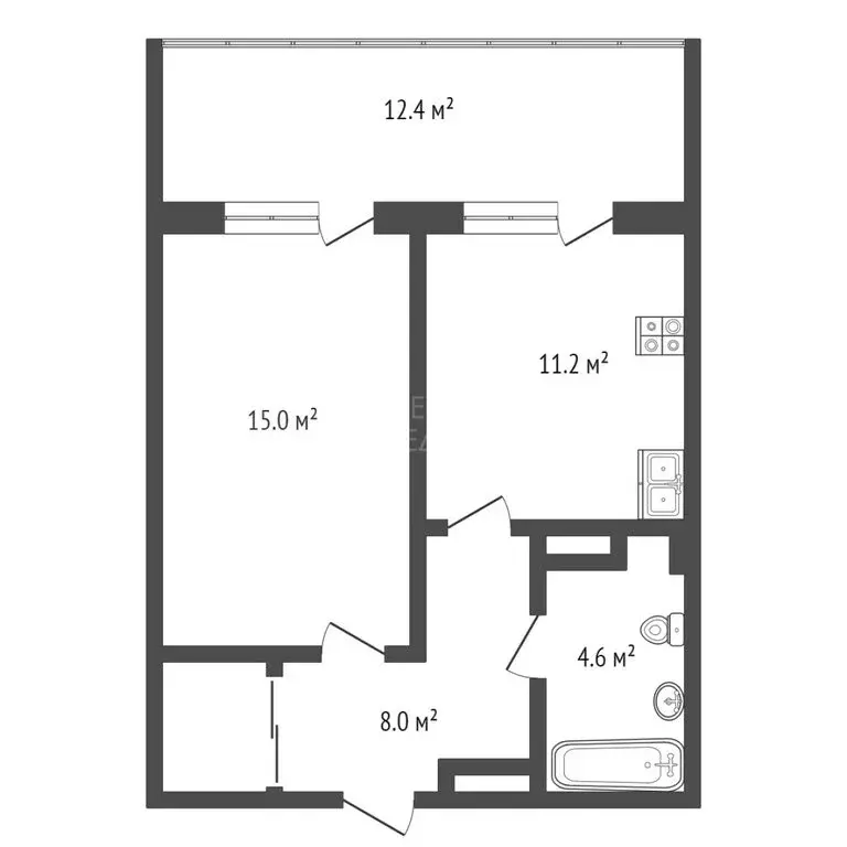 1-комнатная квартира: Анапа, Симферопольское шоссе, 58к2 (50.3 м) - Фото 0