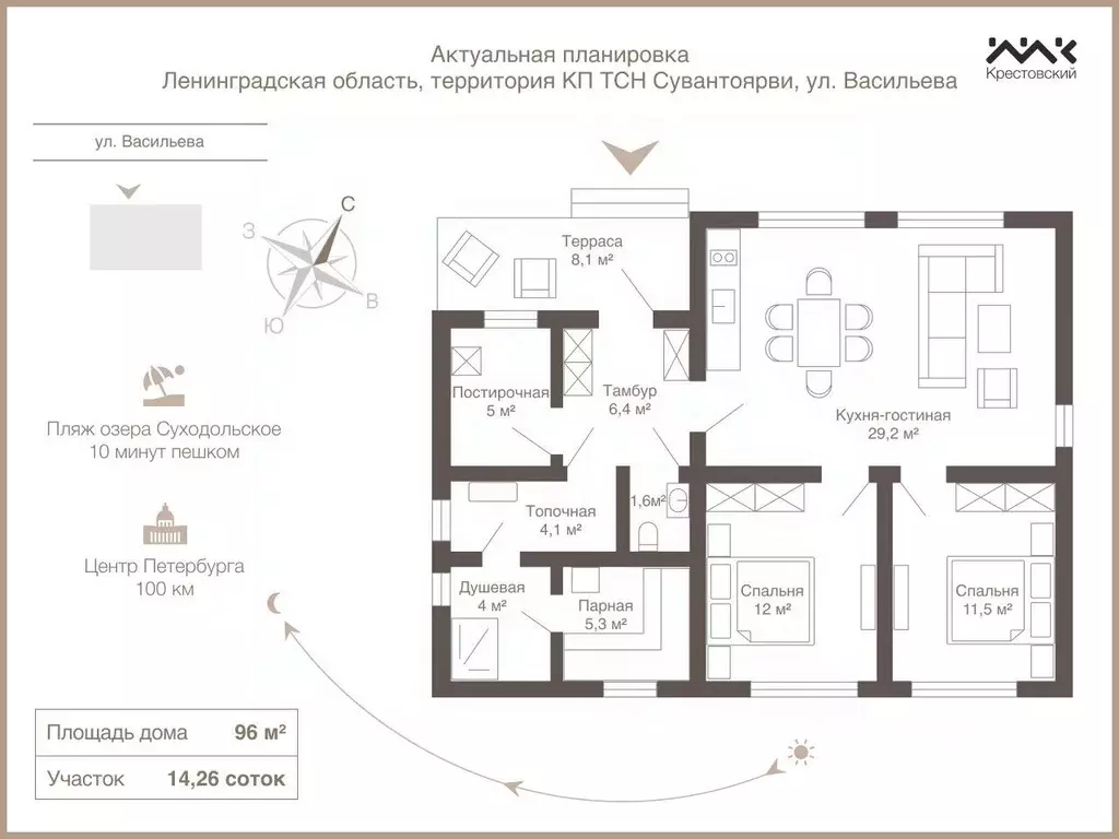 Дом в Ленинградская область, Приозерский район, Запорожское с/пос, д. ... - Фото 2