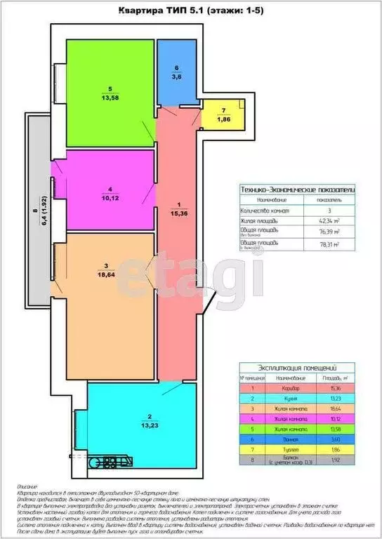 3-комнатная квартира: Темрюк, улица Анджиевского, 38к2 (78 м) - Фото 0