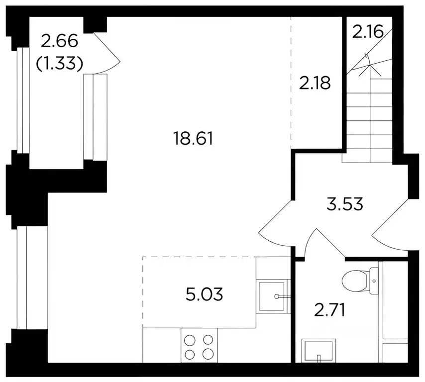 3-к кв. Москва пер. 2-й Петра Алексеева, 5 (67.0 м) - Фото 2