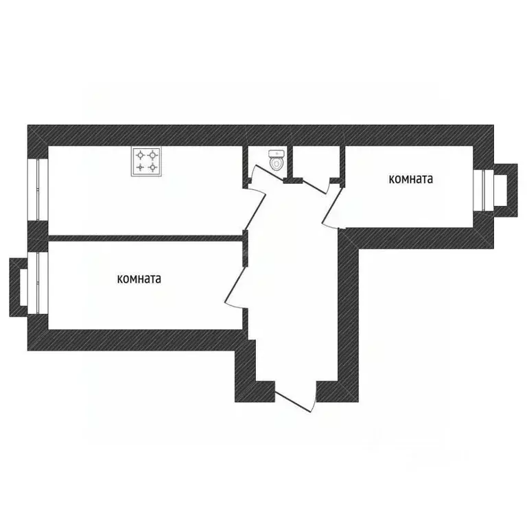 2-к кв. Ленинградская область, Волхов ул. Марата, 1 (58.3 м) - Фото 2