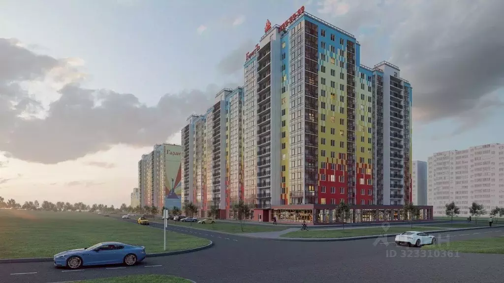 2-к кв. Ленинградская область, Всеволожск Южный мкр, ул. Крымская, 1 ... - Фото 1