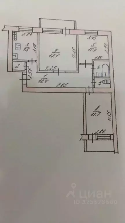 3-к кв. Крым, Симферополь ул. Ракетная, 26 (71.4 м) - Фото 2