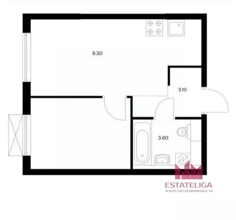 1-к кв. Москва проезд 1-й Нижнелихоборский, 3с1 (32.0 м) - Фото 1