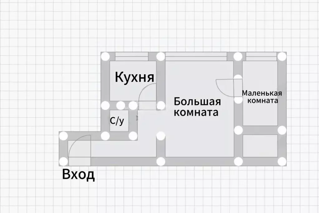 2-к кв. Архангельская область, Архангельск ул. Гагарина, 12 (44.0 м) - Фото 1