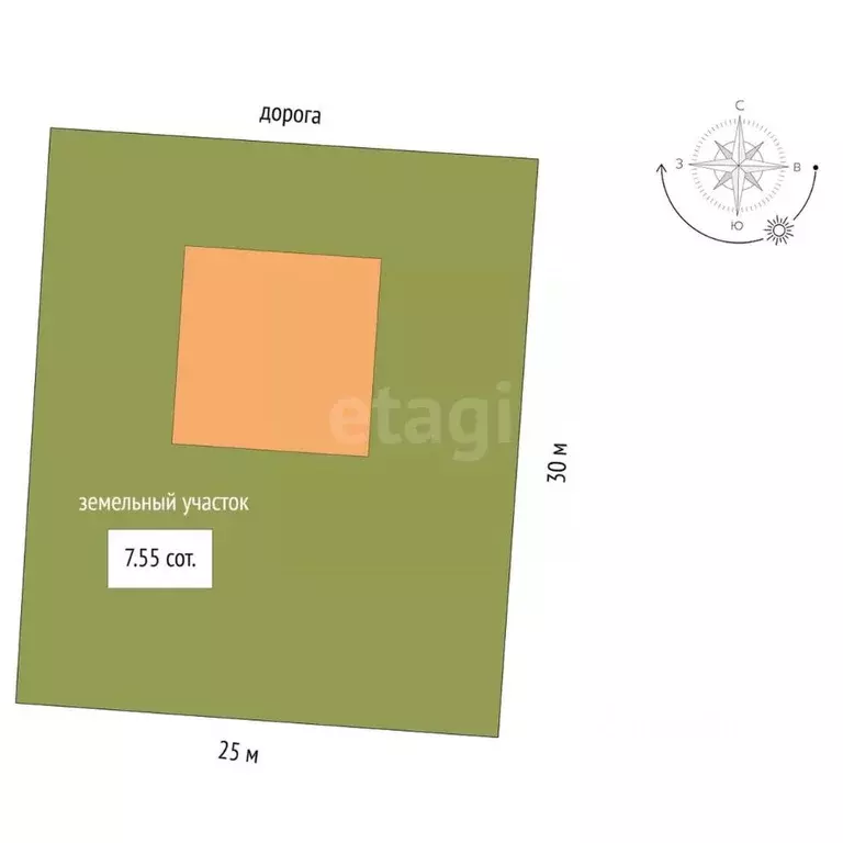 Дом в Кемеровская область, Кемеровский район, с. Ягуново Садовая ул. ... - Фото 2