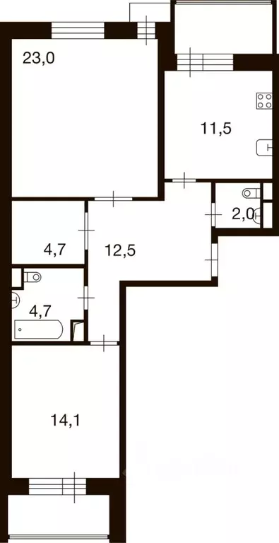 2-к кв. Москва д. Ивановское, ул. Семена Гордого, 12 (72.5 м) - Фото 0