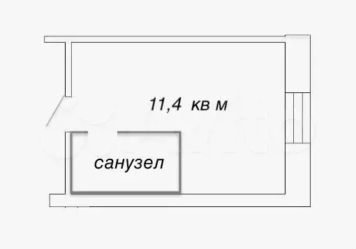 Квартира-студия, 11,7 м, 1/8 эт. - Фото 0