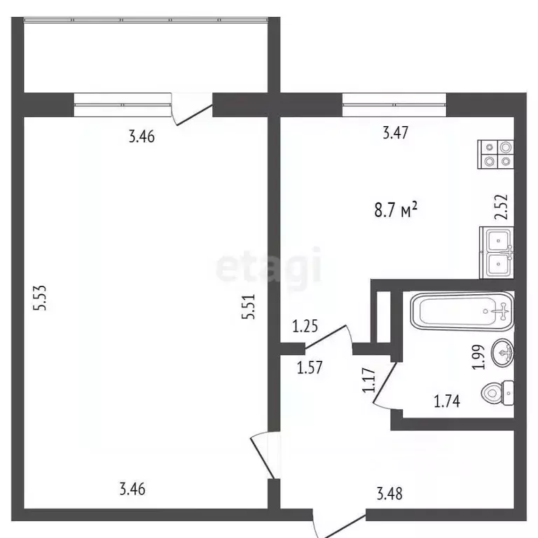 1-к кв. Мордовия, Саранск ул. Тани Бибиной, 9/4 (38.0 м) - Фото 1