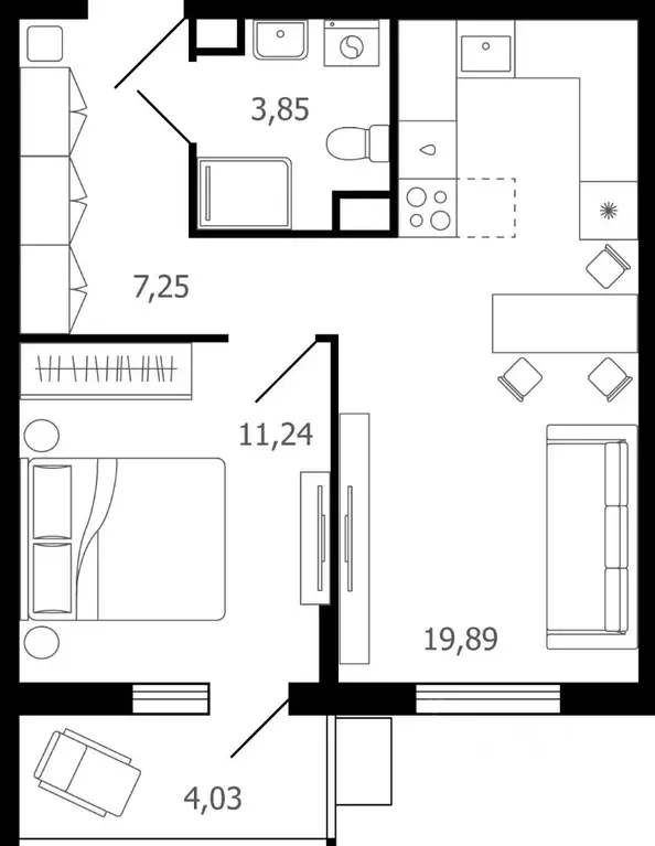 2-к кв. Московская область, Раменское ул. Семейная, 7 (43.6 м) - Фото 0