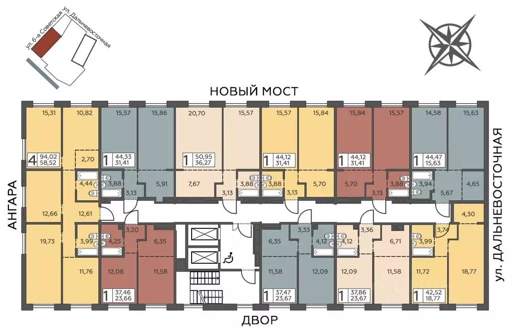 1-к кв. Иркутская область, Иркутск ул. 6-я Советская, 2 (37.46 м) - Фото 1