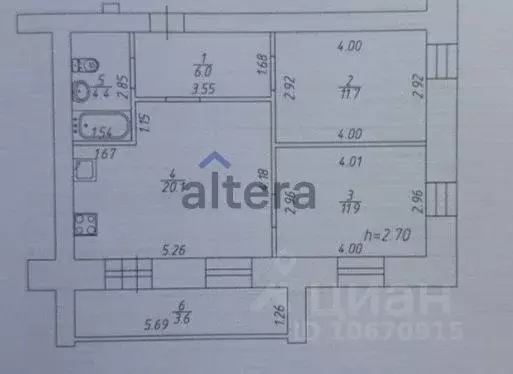 2-к кв. Татарстан, Казань ул. Лукина, 48Ж (58.0 м) - Фото 2