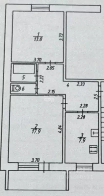 2-к кв. Калужская область, Калуга ул. Дружбы, 17 (53.1 м) - Фото 2
