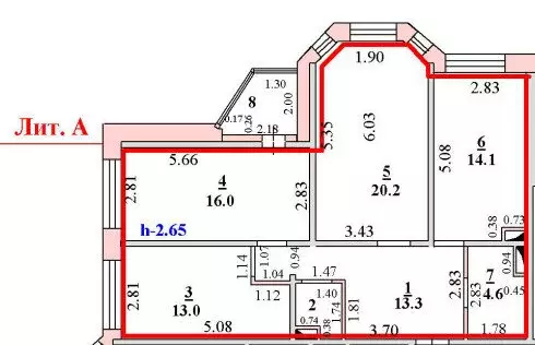 3-комнатная квартира: Липецк, улица Василия Саунина, 1 (83.4 м) - Фото 1