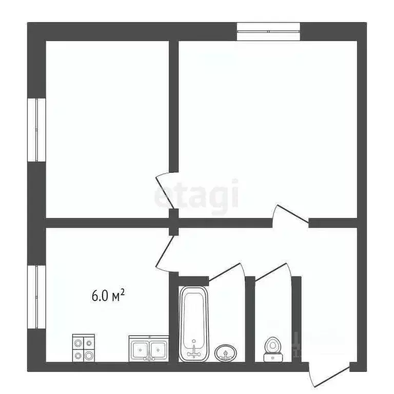 2-к кв. Омская область, Омск ул. 2-я Казахстанская, 44 (41.0 м) - Фото 2