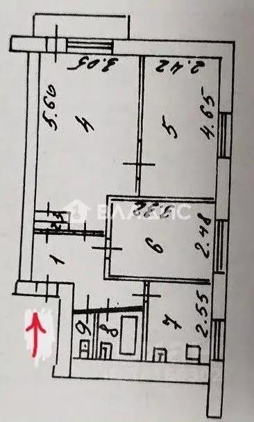 3-к кв. Белгородская область, Белгород Михайловское ш., 32а (50.7 м) - Фото 2