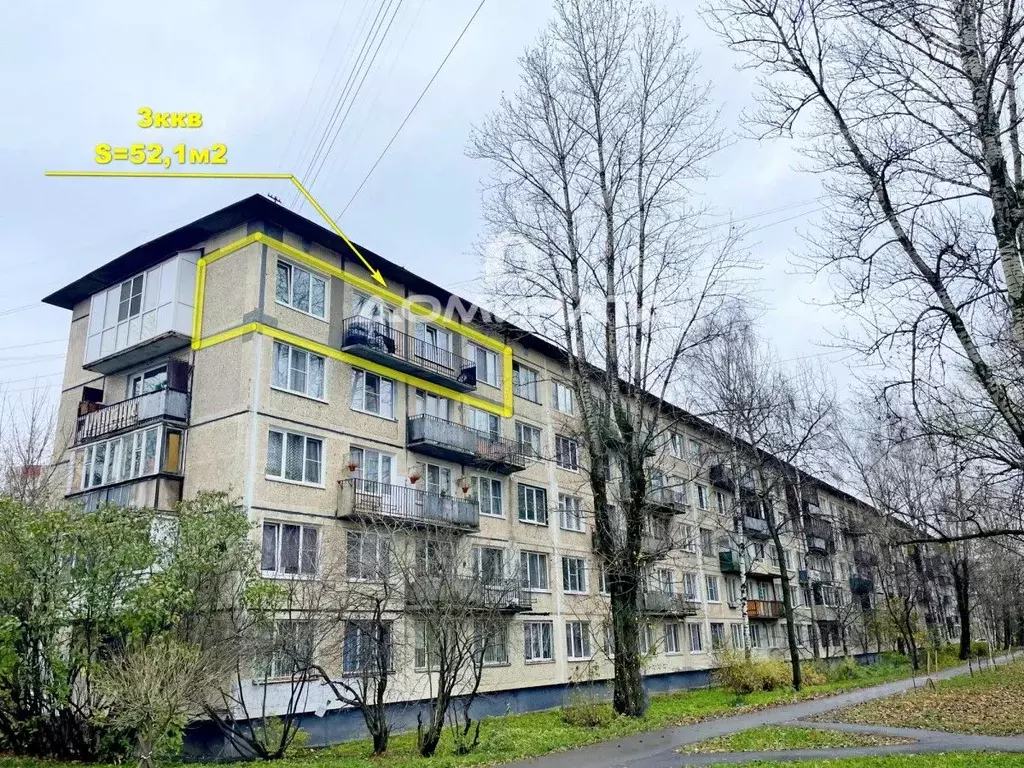 3-к кв. Санкт-Петербург Софийская ул., 39К3 (52.1 м) - Фото 0