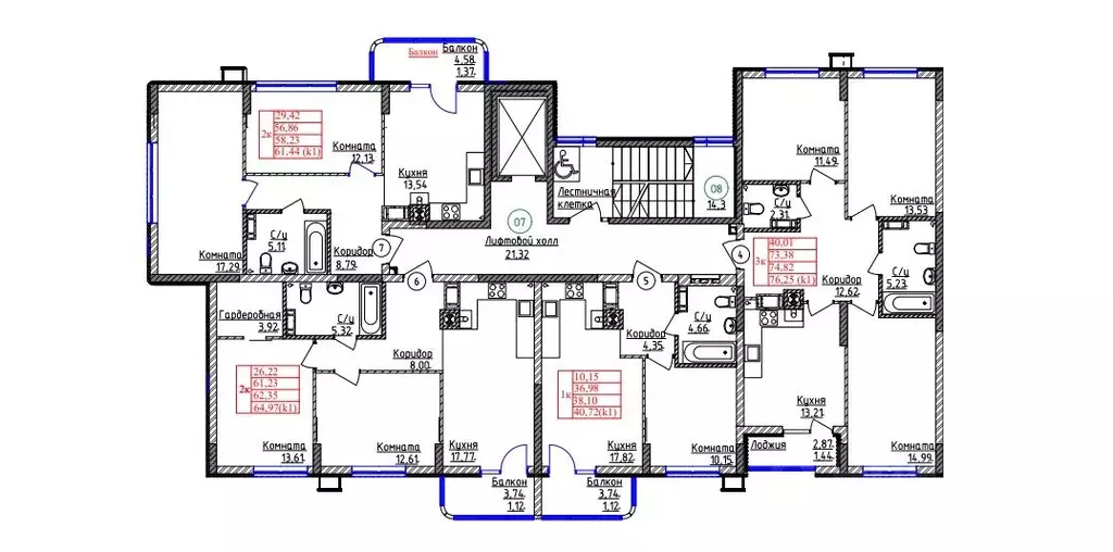 3-к кв. Калининградская область, Калининград ул. Дубовая Аллея (74.82 ... - Фото 2