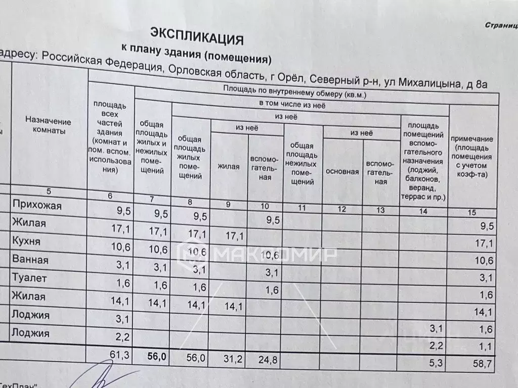 2-к кв. Орловская область, Орел ул. Михалицына, 8А (56.0 м) - Фото 1