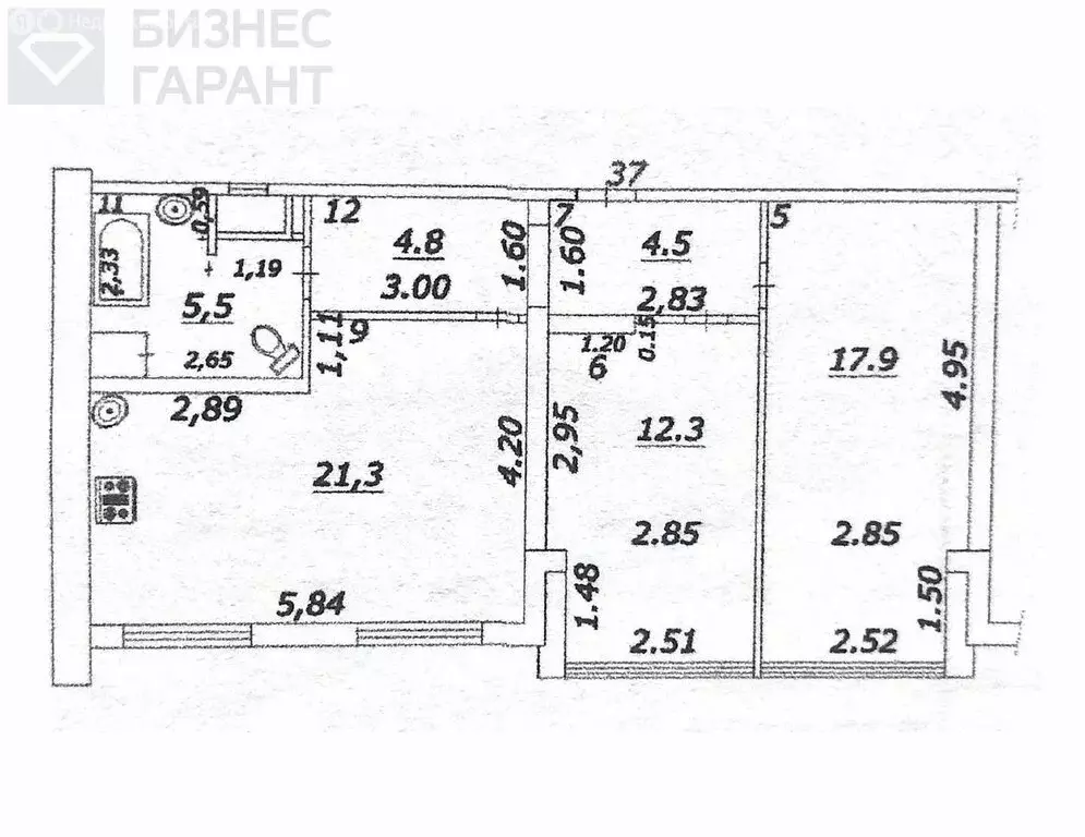 2-комнатная квартира: Самара, проспект Ленина, 15 (66.3 м) - Фото 1