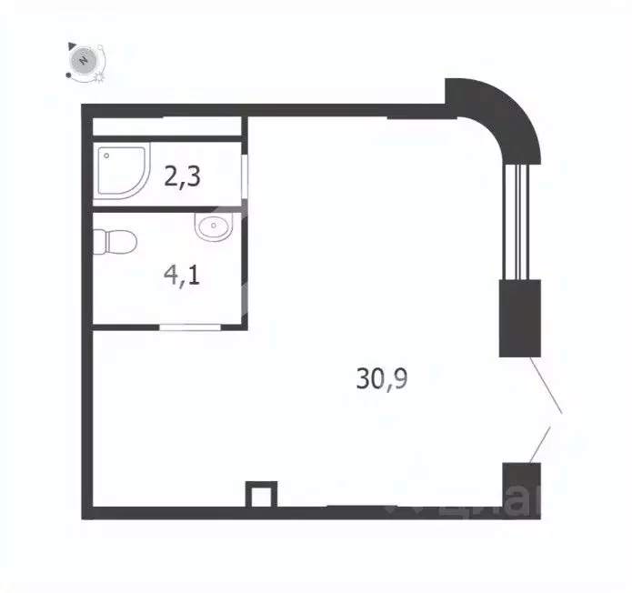 Помещение свободного назначения в Москва 3-я оч., Шагал жилой ... - Фото 2