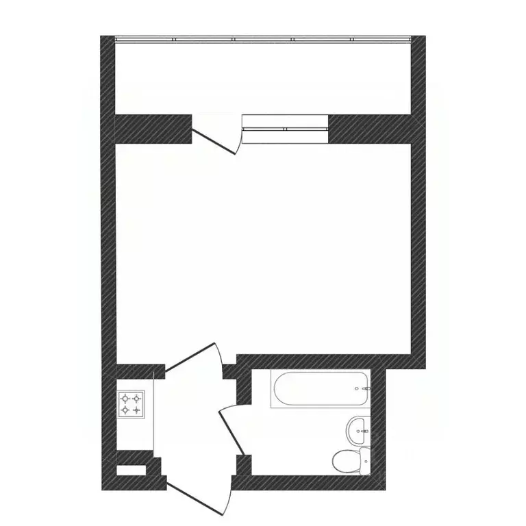 1-к кв. Тюменская область, Тюмень ул. Республики, 241 (17.1 м) - Фото 1