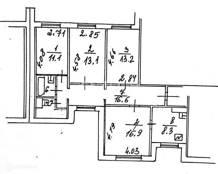 Продаётся 4-к квартира, 85.1 м - Фото 0
