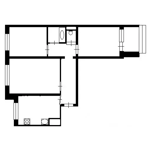 3-к кв. Омская область, Омск ул. Дианова, 22 (65.0 м) - Фото 1