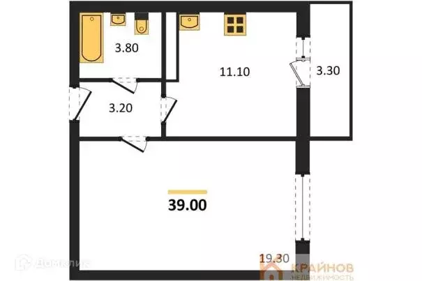 Продаётся 1-к квартира, 39 м - Фото 1