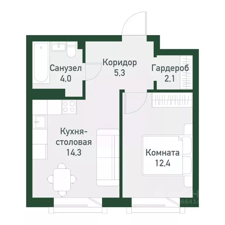 1-к кв. Челябинская область, Челябинский городской округ, пос. ... - Фото 0