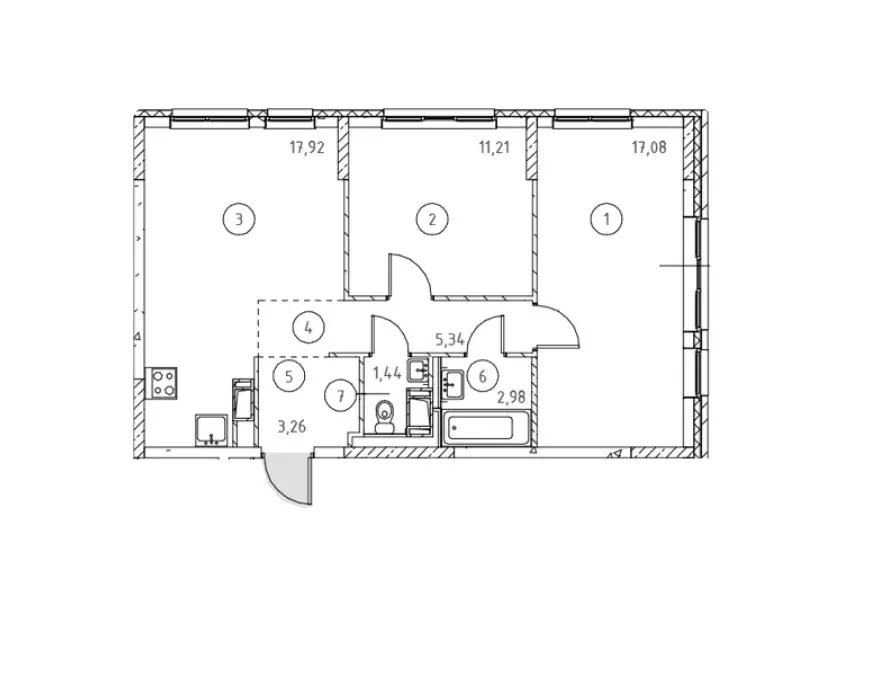 Продаётся 2-к квартира, 59.23 м - Фото 0