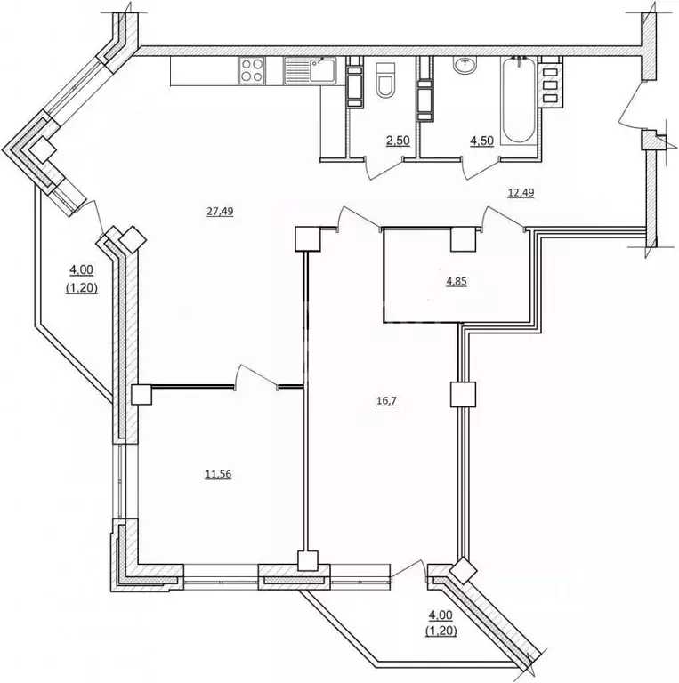 3-к кв. Волгоградская область, Волгоград Университетский просп., 57 ... - Фото 2